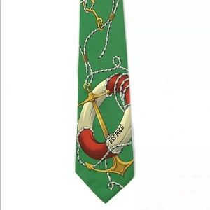 POLO RALPH LAUREN Men Silk Neck Tie Nautical Green